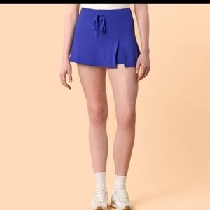 Blogilates Women's Trailblaze Slit Skort, L - Royal Blue